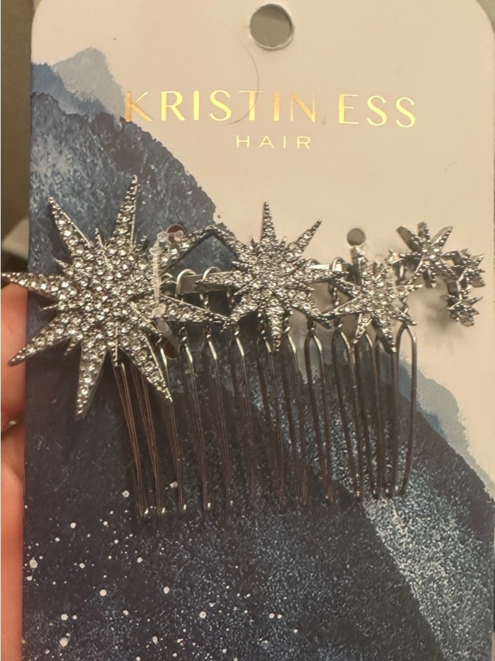 Kristin Ess Silver Starburst Hair Comb
